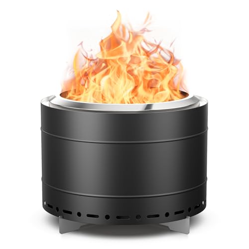 Panovue 22 inch Smokeless Fire Pit with Carry Bag