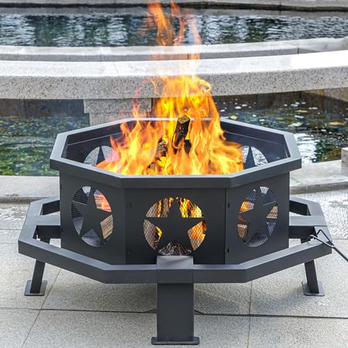 Panovue 35 inch Fire Pit for Outside