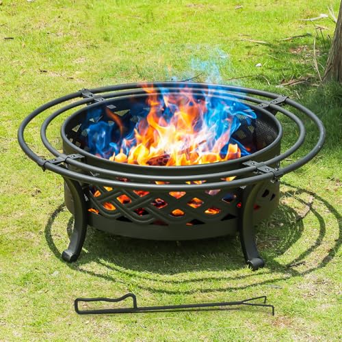 Panovue 36 Inch Fire Pit with 2 Loops